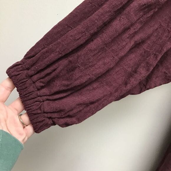 Free People Womens Decadent A Line Dress‎ Red Stretch Scoop Keyhole Back S New - Picture 3 of 9